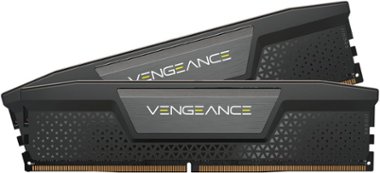 CORSAIR - VENGEANCE 64GB (2PK 32GB) 6400MHz PC5-51200 DDR5 C32 DIMM Desktop Memory - Black - Front_Zoom