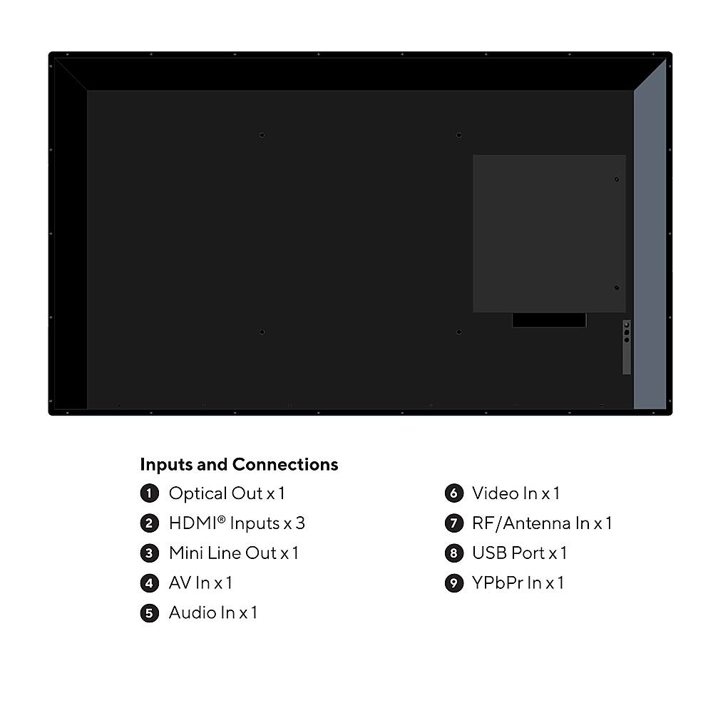 Back. DuraPro - Partial Sun Smart Series 55" Class LED Outdoor Partial Sun 4K UHD Smart webOS TV - Black.