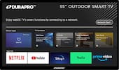 DuraPro - 55" Partial Sun Smart Series 4K UHD webOS Impact-Resistant IP55 Waterproof Smart Outdoor TV with Mount (2025)