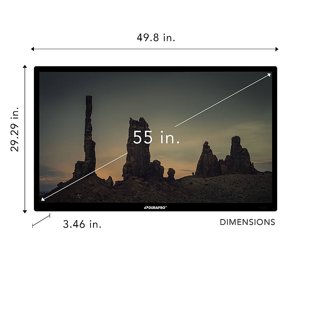 Alt View 1. DuraPro - Partial Sun Smart Series 55" Class LED Outdoor Partial Sun 4K UHD Smart webOS TV - Black.