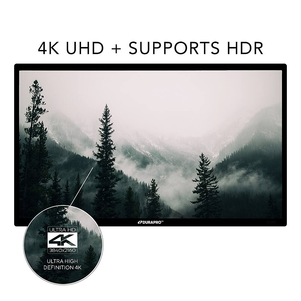Alt View 3. DuraPro - Partial Sun Smart Series 55" Class LED Outdoor Partial Sun 4K UHD Smart webOS TV - Black.