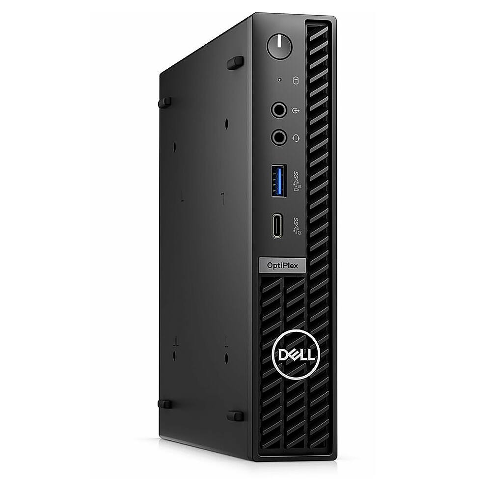 Angle View: Dell - OptiPlex 7000 Desktop - Intel Core i7-13700T - 16GB Memory - 512GB SSD - Black