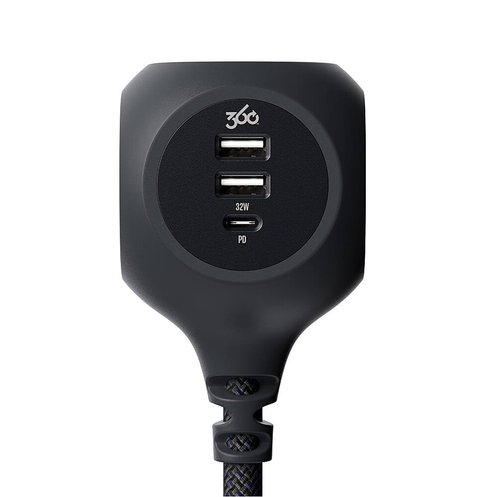 The text on the image reads "360 32W PD." This indicates that the device is a 360-degree power bank with a capacity of 32 watts.