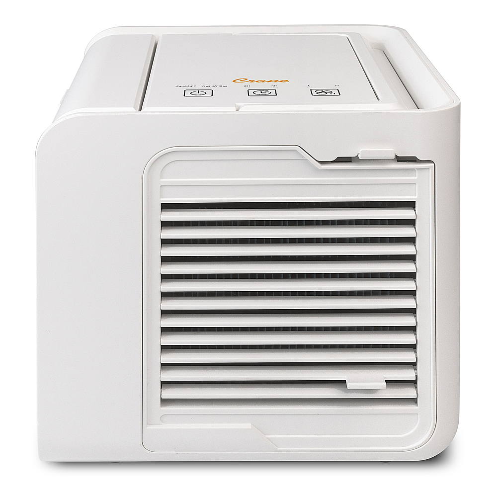 Back View: CRANE - Desktop Air Cooler & Humidifier - White