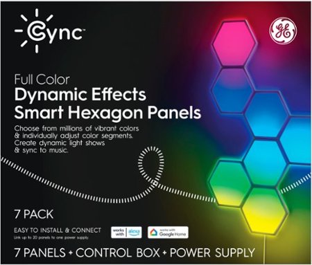 GE - Cync Dynamic Effects Panel Lights, 7pk - Full Color