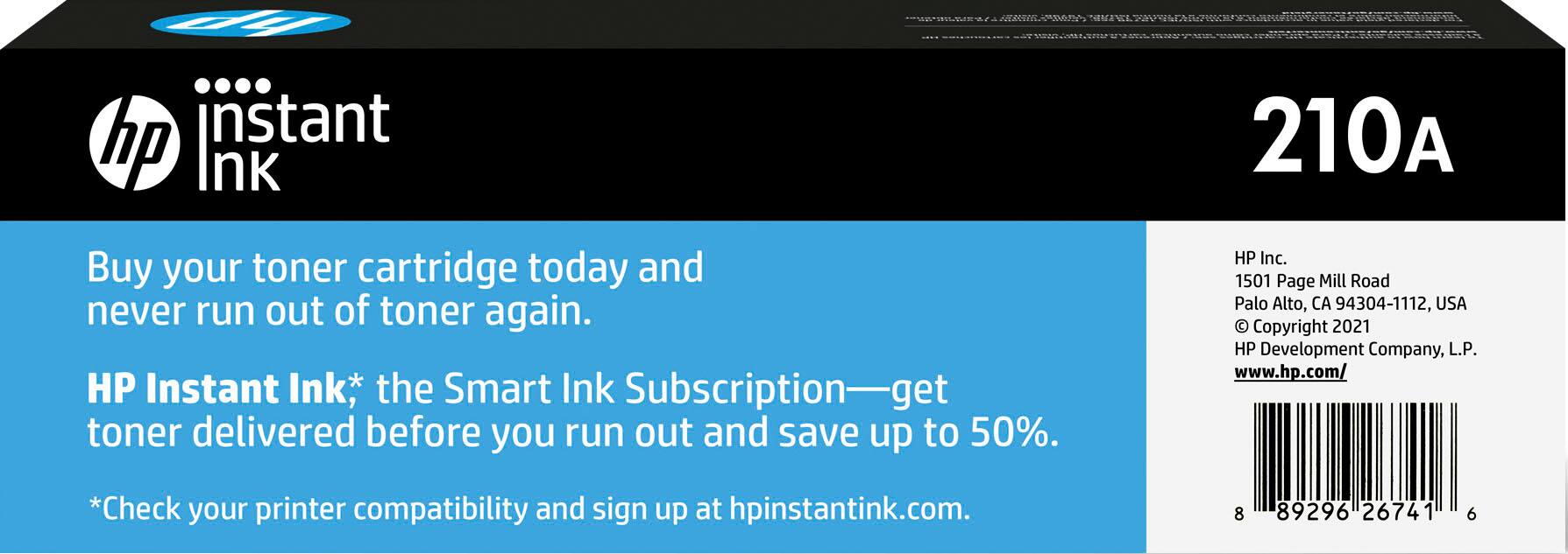 Alt View 12. HP - 210A Standard Capacity Toner Cartridge - Black.