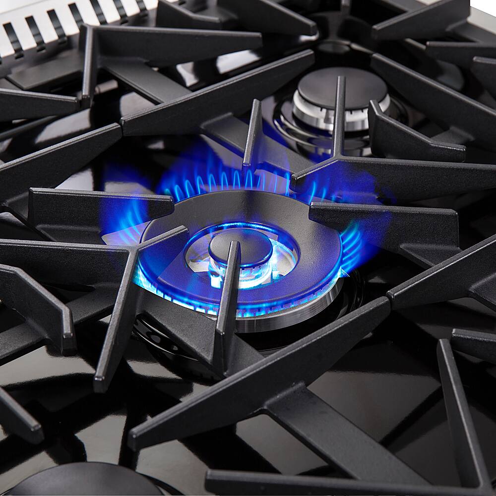 Alt View 13. Forno Appliances - Galiano 4.32 Cu. Ft. Freestanding Dual Fuel Range with French Doors and Convection Oven - Stainless Steel.