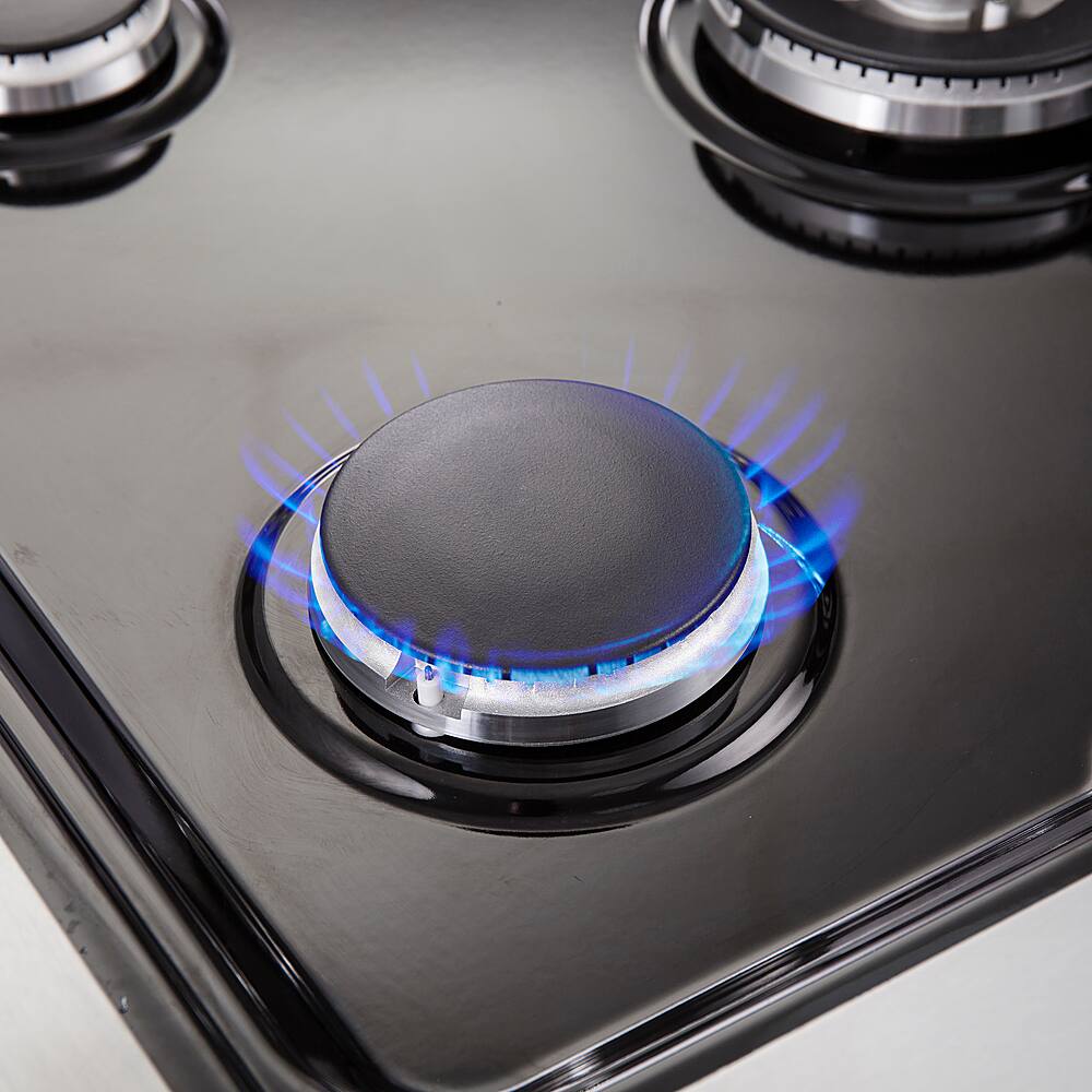 Alt View 14. Forno Appliances - Galiano 4.32 Cu. Ft. Freestanding Dual Fuel Range with French Doors and Convection Oven - Stainless Steel.