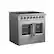 Angle. Forno Appliances - Galiano 5.36 Cu. Ft. Freestanding Dual Fuel Range with French Doors and Convection Oven - Stainless Steel.