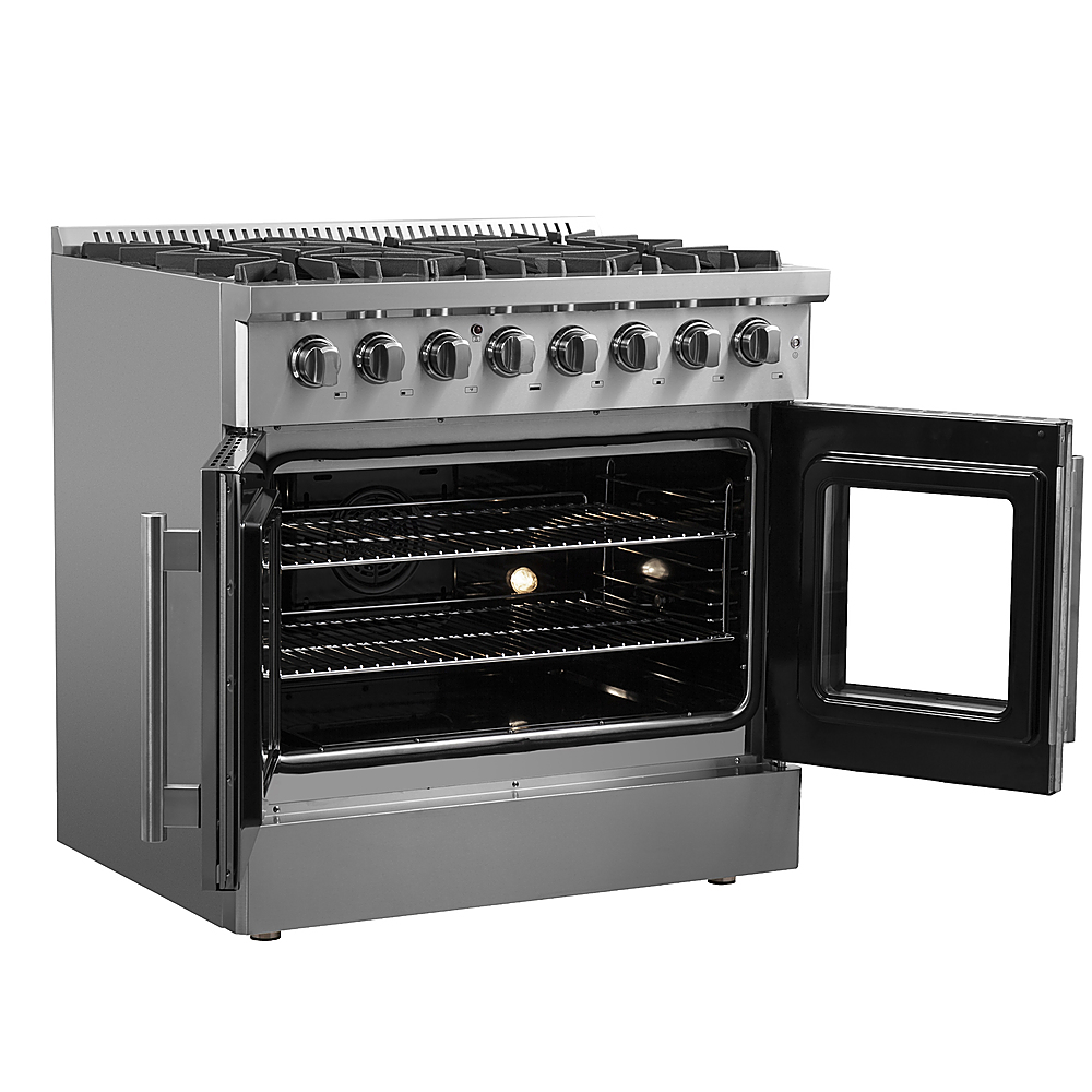 FORNO Galiano 36-in 6 Burners 5.36-cu ft Freestanding Natural Gas Range  (Stainless Steel) in the Single Oven Gas Ranges department at