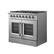 Left. Forno Appliances - Galiano 5.36 Cu. Ft. Freestanding Dual Fuel Range with French Doors and Convection Oven - Stainless Steel.