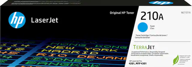 Front. HP - 210A Standard Capacity Toner Cartridge - Cyan.