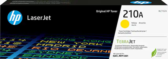 Front. HP - 210A Standard Capacity Toner Cartridge - Yellow.
