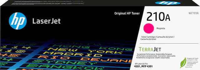 Front. HP - 210A Standard Capacity Toner Cartridge - Magenta.