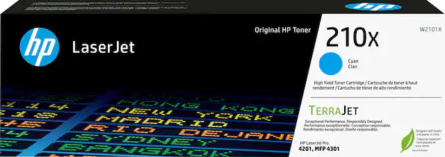 Front. HP - 210X High-Yield Capacity Toner Cartridge - Cyan.