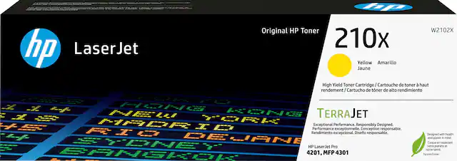 Front. HP - 210X High-Yield Capacity Toner Cartridge - Yellow.