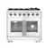 Front. Forno Appliances - Capriasca 5.36 Cu. Ft. Freestanding Gas Range with French Doors and LP Conversion - Silver.