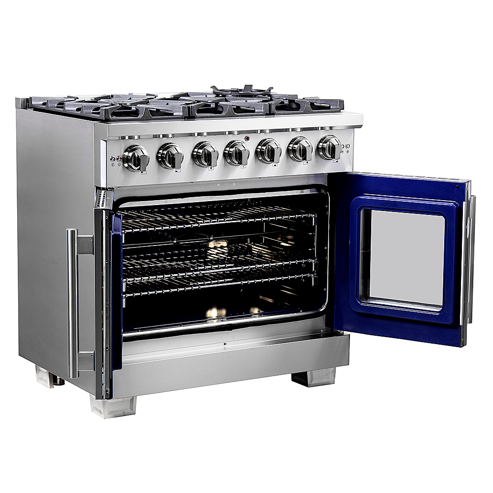 Forno Appliances Galiano 5.36 Cu. Ft. Freestanding Gas Range with French  Doors and LP Conversion Kit Silver FFSGS6444-36 - Best Buy