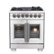 Front. Forno Appliances - Capriasca 4.32 Cu. Ft. Freestanding Dual Fuel Range with French Doors and Convection Oven - Stainless Steel.