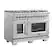 Angle. Forno Appliances - Capriasca 6.58 Cu. Ft. Freestanding Double Oven Dual Fuel Range with Left Oven Swing Door - Stainless Steel.