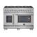 Front. Forno Appliances - Capriasca 6.58 Cu. Ft. Freestanding Double Oven Dual Fuel Range with Left Oven Swing Door - Stainless Steel.
