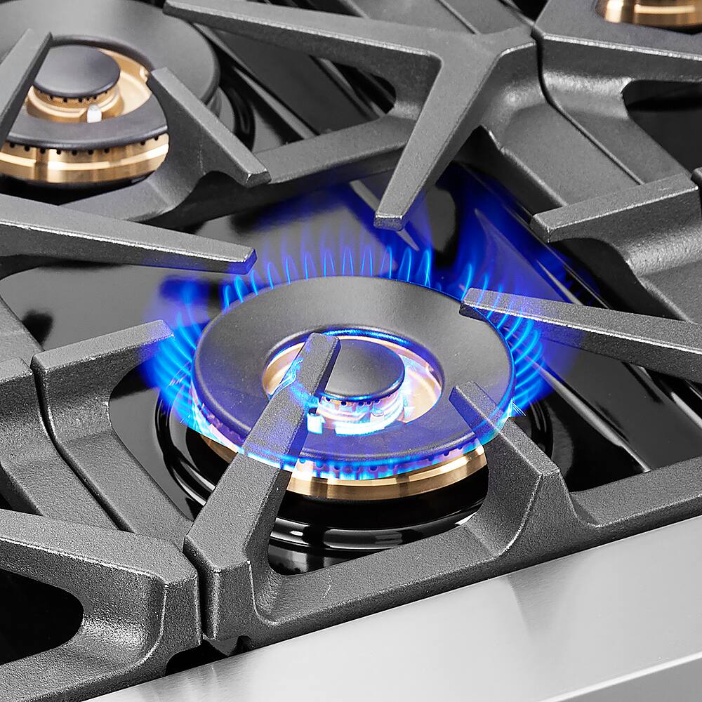 Alt View 13. Forno Appliances - Capriasca 6.58 Cu. Ft. Freestanding Double Oven Dual Fuel Range with Left Oven Swing Door - Stainless Steel.