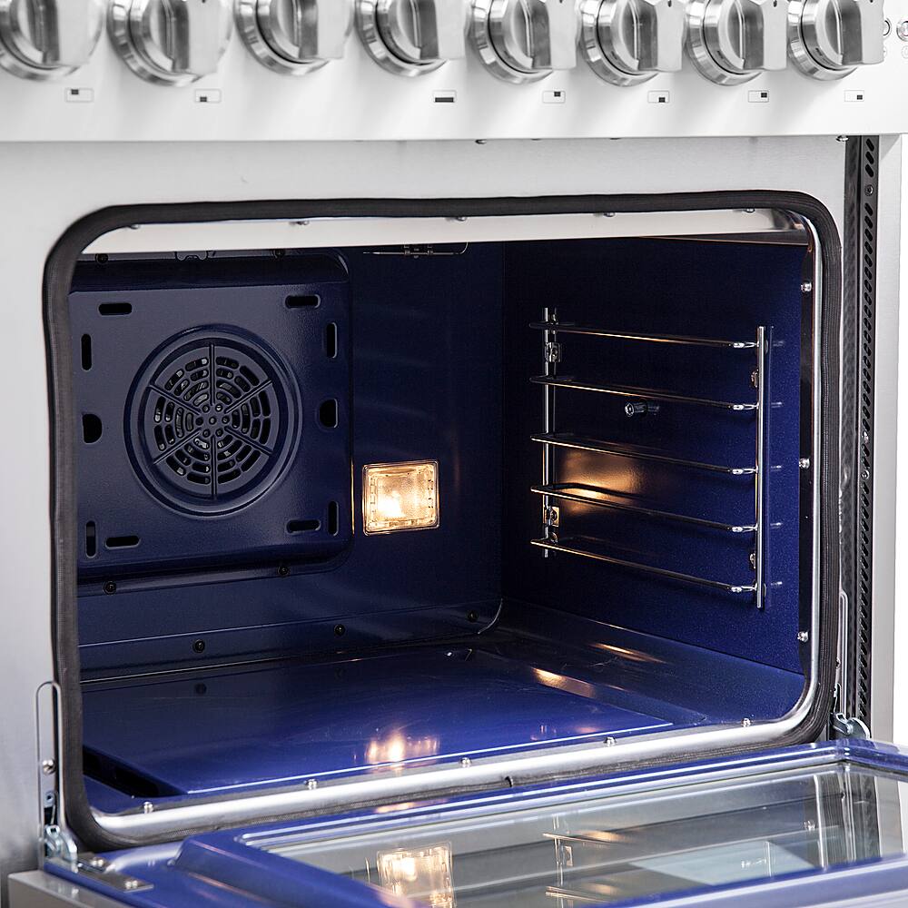 Alt View 17. Forno Appliances - Capriasca 6.58 Cu. Ft. Freestanding Double Oven Dual Fuel Range with Left Oven Swing Door - Stainless Steel.