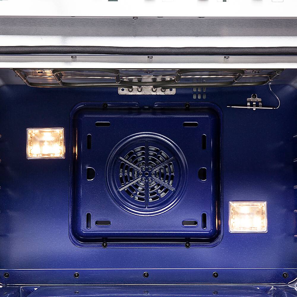 Alt View 19. Forno Appliances - Capriasca 6.58 Cu. Ft. Freestanding Double Oven Dual Fuel Range with Left Oven Swing Door - Stainless Steel.