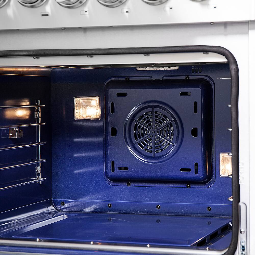 Alt View 21. Forno Appliances - Capriasca 6.58 Cu. Ft. Freestanding Double Oven Dual Fuel Range with Left Oven Swing Door - Stainless Steel.