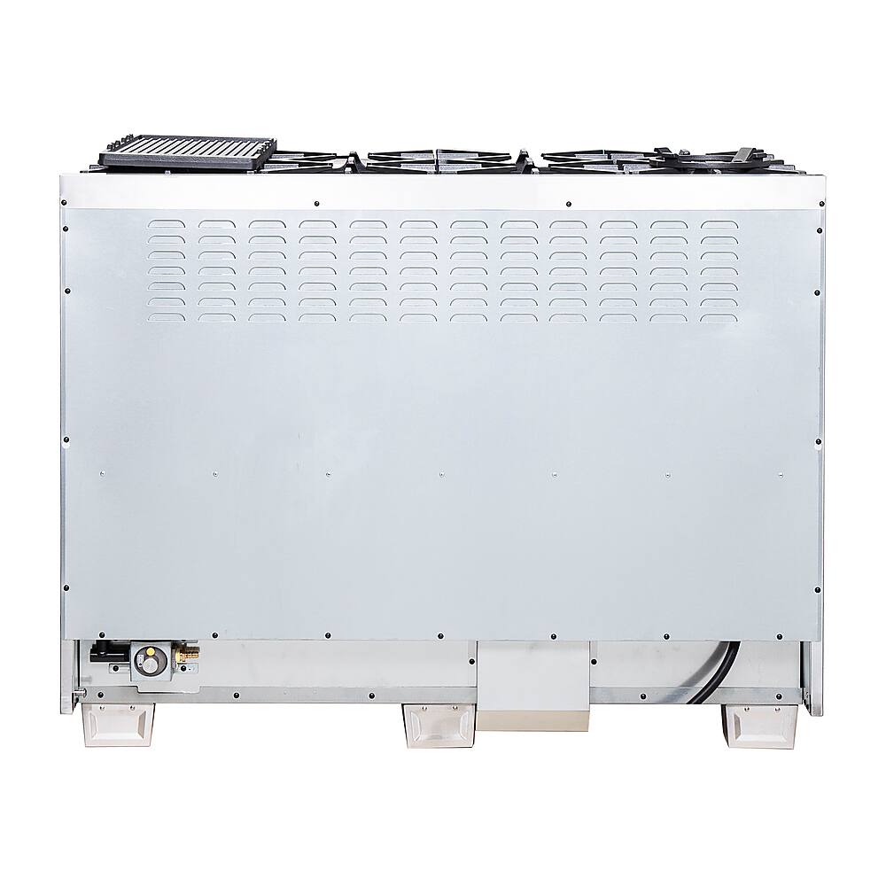 Alt View 26. Forno Appliances - Capriasca 6.58 Cu. Ft. Freestanding Double Oven Dual Fuel Range with Left Oven Swing Door - Stainless Steel.