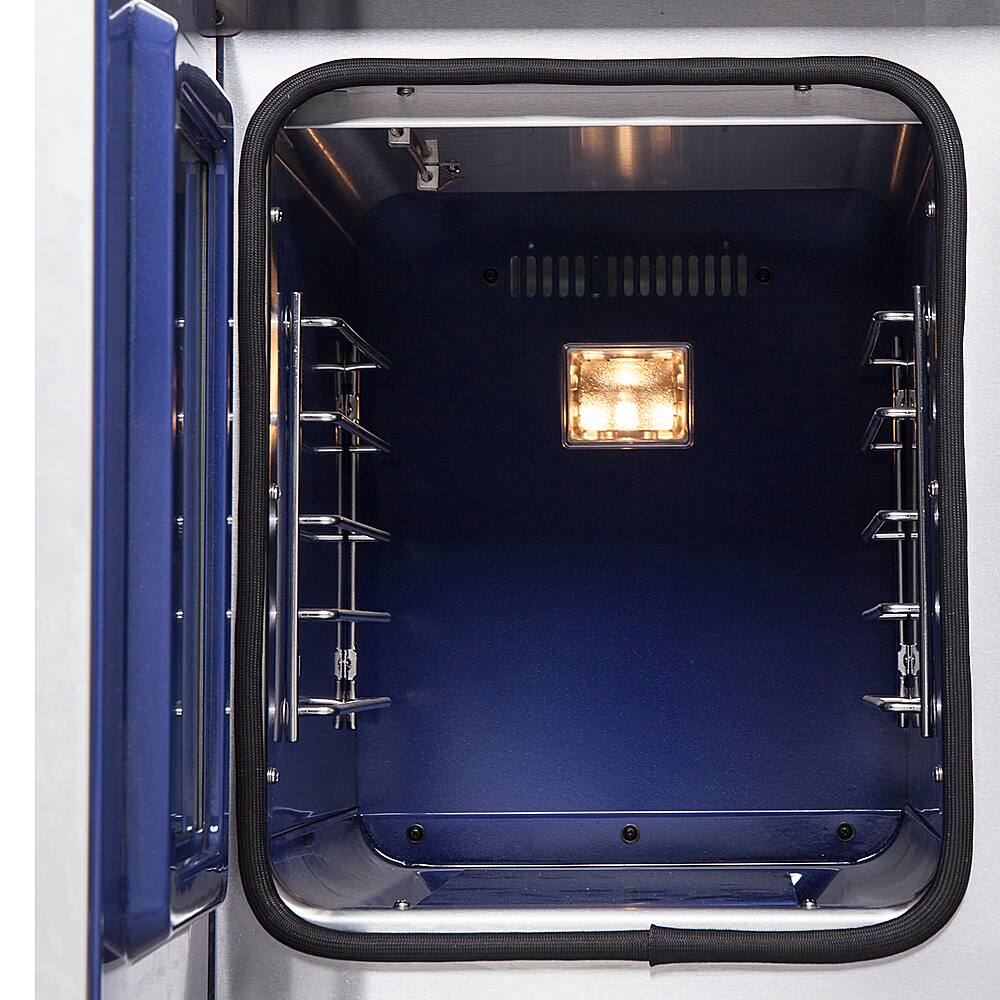 Alt View 13. Forno Appliances - Capriasca 6.58 Cu. Ft. Freestanding Double Oven Gas Range with Left Swing Door and Air Fry Function - Silver.