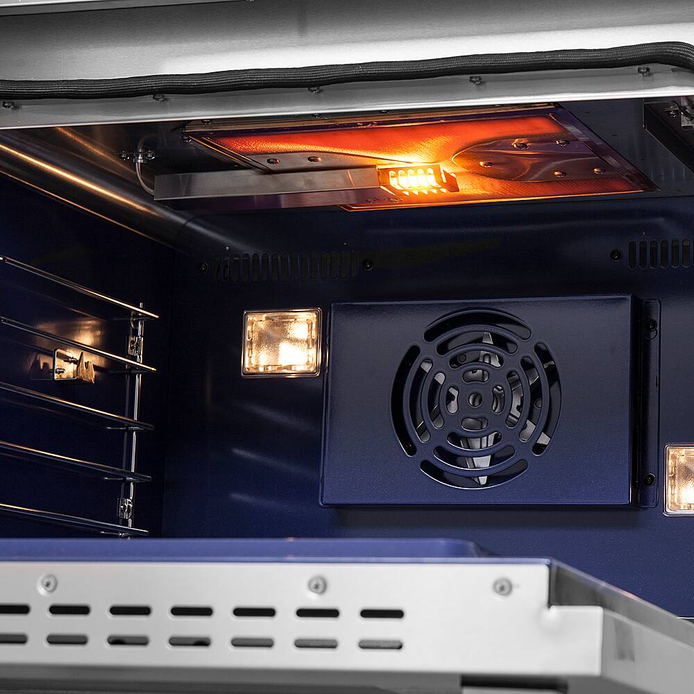 Alt View 15. Forno Appliances - Capriasca 6.58 Cu. Ft. Freestanding Double Oven Gas Range with Left Swing Door and Air Fry Function - Silver.