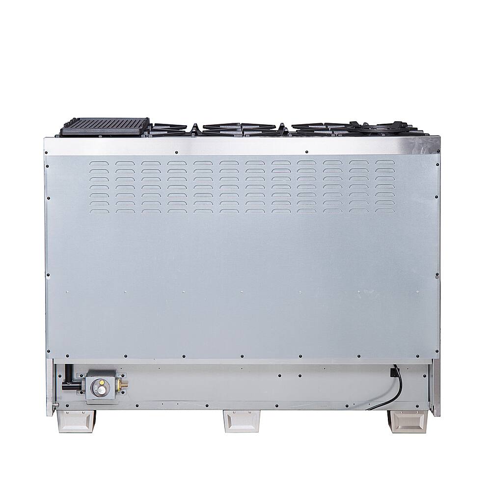 Alt View 16. Forno Appliances - Capriasca 6.58 Cu. Ft. Freestanding Double Oven Gas Range with Left Swing Door and Air Fry Function - Silver.