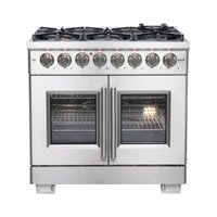 Forno Appliances - Capriasca 5.36 Cu. Ft. Freestanding Dual Fuel Range with French Doors and Convection Oven - Front_Zoom