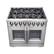 Alt View 12. Forno Appliances - Capriasca 5.36 Cu. Ft. Freestanding Dual Fuel Range with French Doors and Convection Oven - Stainless Steel.