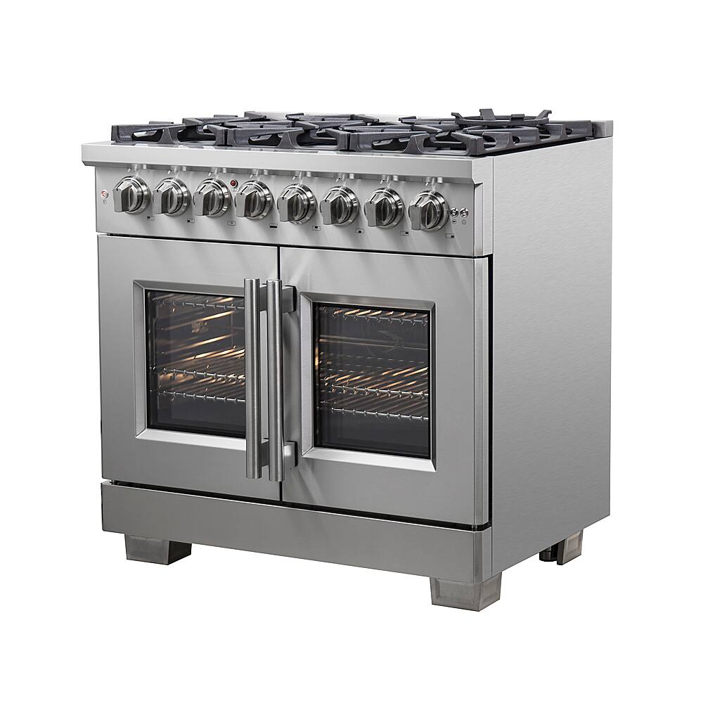 Forno Appliances Capriasca 5.36 Cu. Ft. Freestanding Dual Fuel Range ...