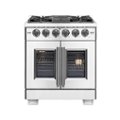 Front Zoom. Forno Appliances - Capriasca 4.32 Cu. Ft. Freestanding Gas Range with French Doors and LP Conversion - Silver.