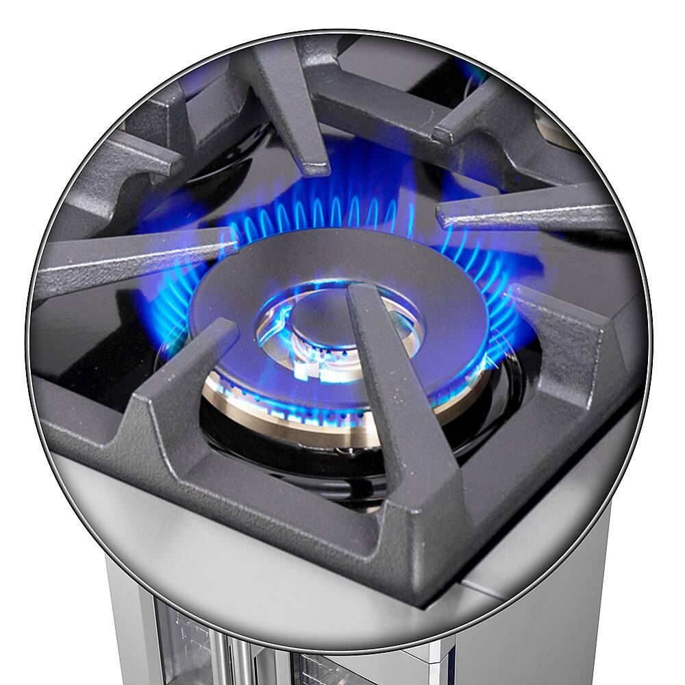 Alt View 15. Forno Appliances - Capriasca 4.32 Cu. Ft. Freestanding Gas Range with French Doors and LP Conversion - Silver.