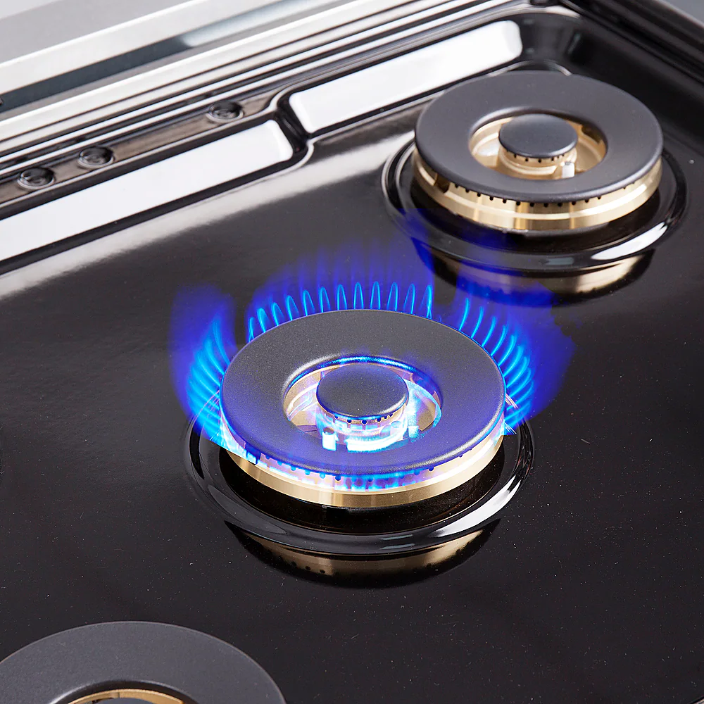 Alt View 17. Forno Appliances - Capriasca 4.32 Cu. Ft. Freestanding Gas Range with French Doors and LP Conversion - Silver.