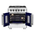 Alt View Zoom 1. Forno Appliances - Capriasca 4.32 Cu. Ft. Freestanding Gas Range with French Doors and LP Conversion - Silver.