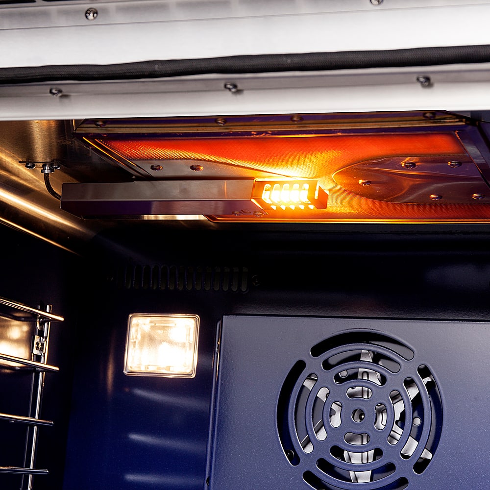 Alt View 20. Forno Appliances - Capriasca 4.32 Cu. Ft. Freestanding Gas Range with French Doors and LP Conversion - Silver.