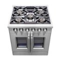 Left Zoom. Forno Appliances - Capriasca 4.32 Cu. Ft. Freestanding Gas Range with French Doors and LP Conversion - Silver.