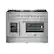 Front. Forno Appliances - Galiano 6.58 Cu. Ft. Freestanding Double Oven Dual Fuel Range with Left Swing Door and Air Fry Function - Stainless Steel.