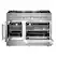 Left. Forno Appliances - Galiano 6.58 Cu. Ft. Freestanding Double Oven Dual Fuel Range with Left Swing Door and Air Fry Function - Stainless Steel.