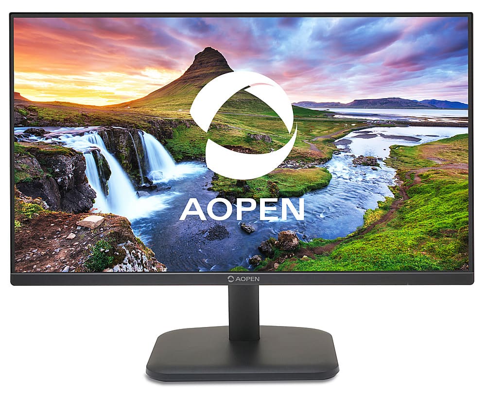 Acer - AOPEN 23.8” LED FHD 100Hz 1ms FreeSync Monitor (HDMI, VGA) - Black - Front_Zoom