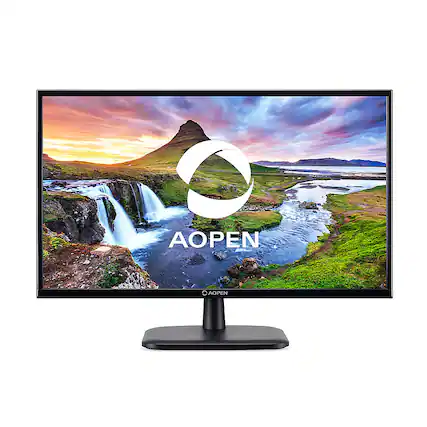 Front. Acer - AOPEN22CV1Q H3bi 21.5'' LED FHD FreeSync Monitor (HDMI, VGA) - Black.