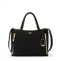 TUMI - Voyageur Valetta Medium Tote - Black/Gold - Front_Zoom