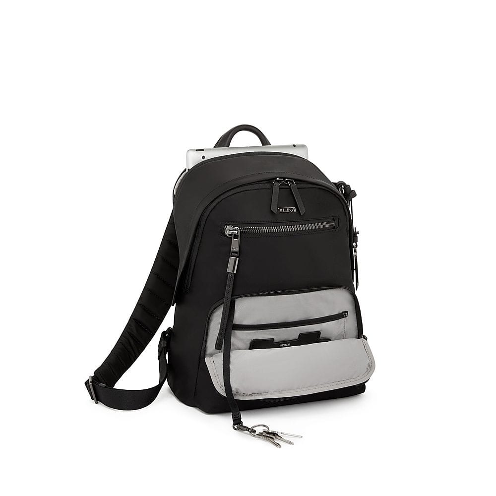 Angle View: TUMI - Voyageur Denver Backpack - Black/Gunmetal