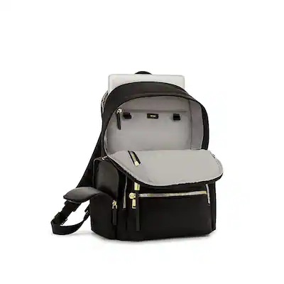 black tumi voyageur backpack - Celina - Women's Work and Travel Bag - 16.0" X 10.6" X 6.5" - Holds Up to 16" Laptop The TUMI Voyageur Raina Medium Leather Backpack delivers refined style with smart everyday organization TUMI Voyageur Celina Backpack Black