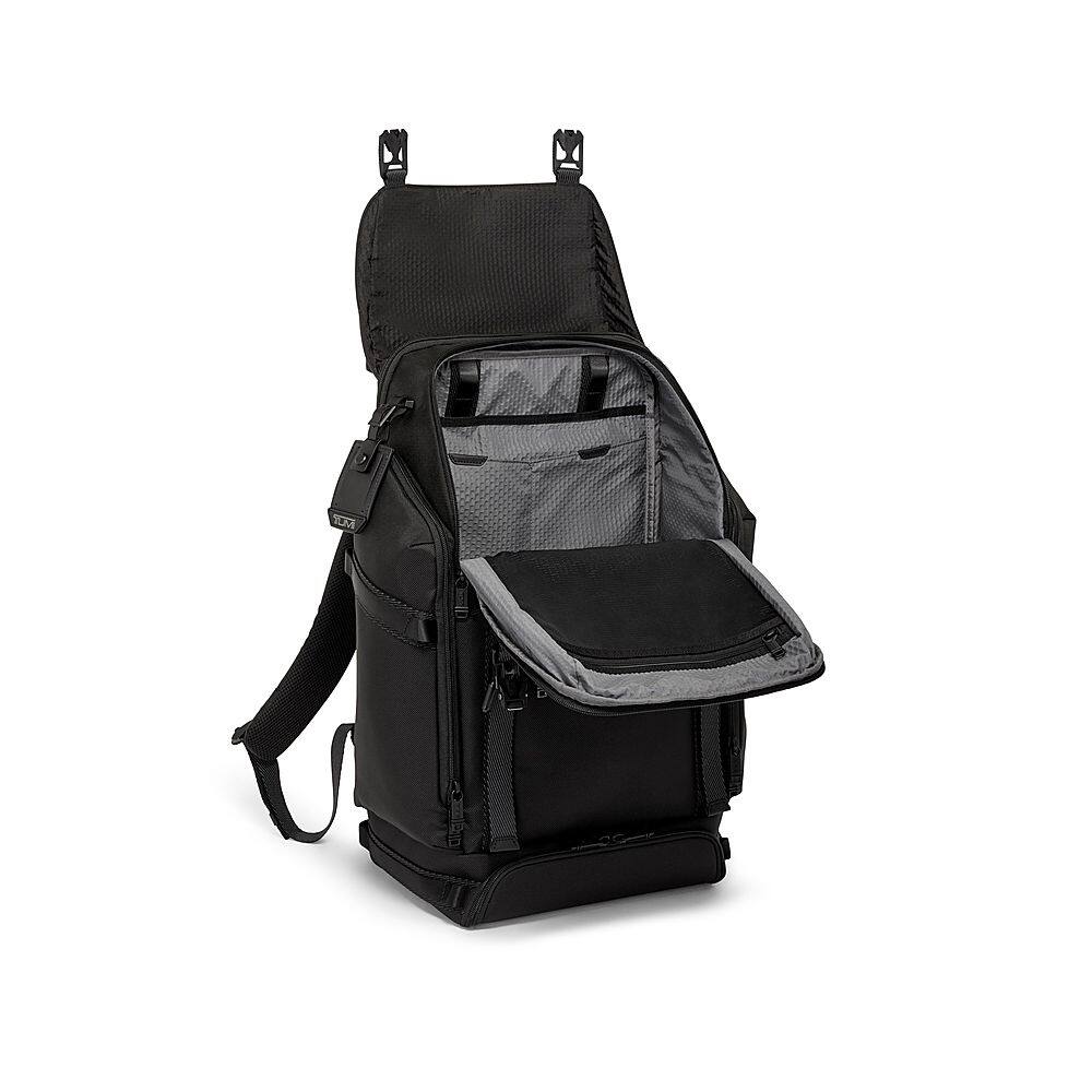 Angle. TUMI - Alpha Bravo Expedition Flap Backpack - Black.